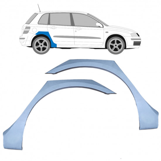 Hátsó sárvédő javító panel hoz Fiat Stilo 2001-2010 / Bal+Jobb / Készlet 9777