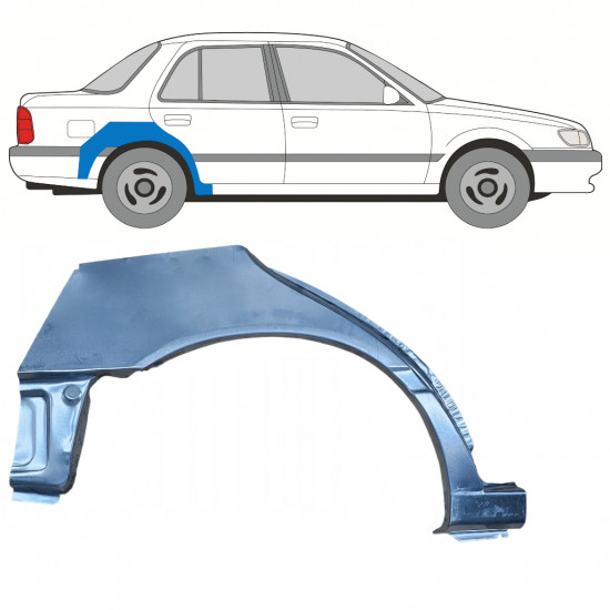 Hátsó sárvédő javító panel hoz Nissan Sunny N14 1991-1994 / Jobb 11052