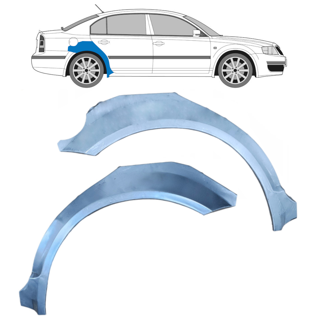 Hátsó Sárvédő Javító Panel Hoz Skoda Superb 2002-2008 / Bal+Jobb / Készlet 9253