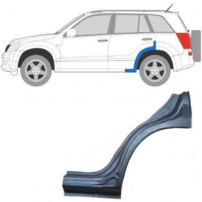 Hátsó sárvédő javító panel hoz Suzuki Grand Vitara 2005-2012 / Bal 7021