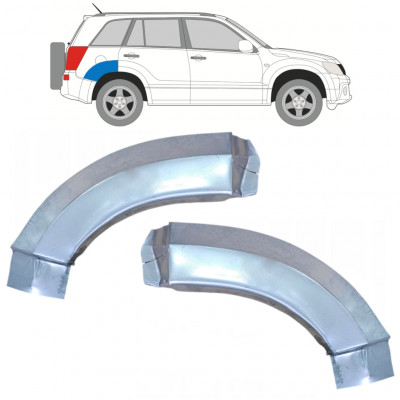 Hátsó sárvédő hátsó rész javító panel hoz Suzuki Grand Vitara 2005-2012 / Bal+Jobb / Készlet 9888