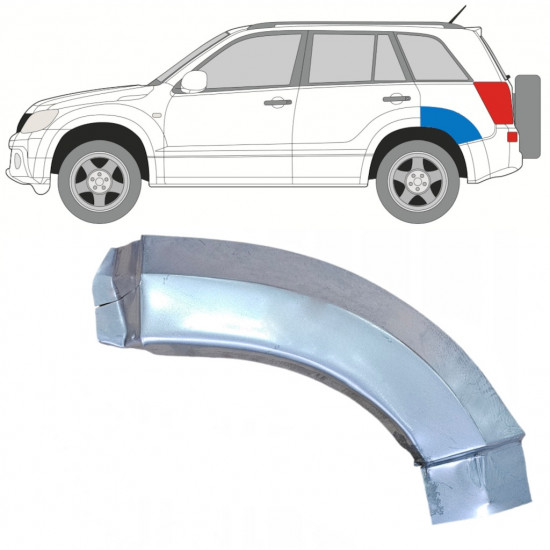 Hátsó sárvédő hátsó rész javító panel hoz Suzuki Grand Vitara 2005-2012 / Bal 7849