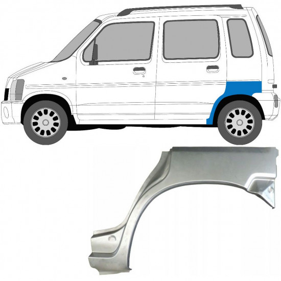 Hátsó sárvédő javító panel hoz Suzuki Wagon R+ 1993-2000 / Bal 7038