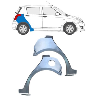 Hátsó sárvédő javító panel hoz Suzuki Swift 2005-2010 / Bal+Jobb / Készlet 16258