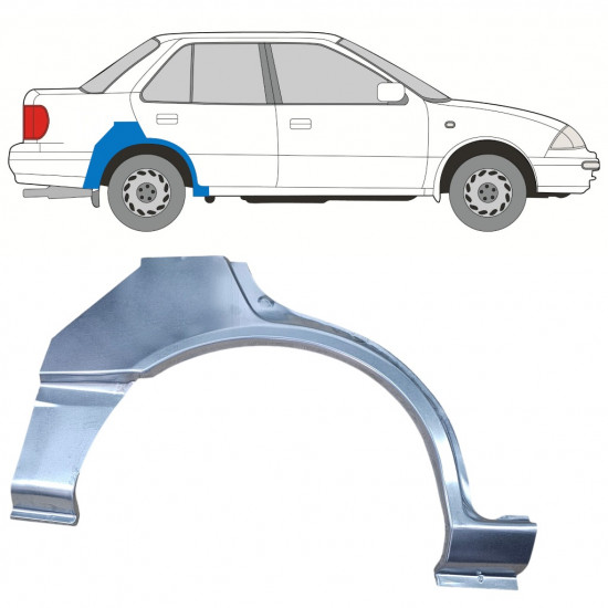 Hátsó sárvédő javító panel hoz Suzuki Swift 1988-2004 / Jobb / SEDAN 12767