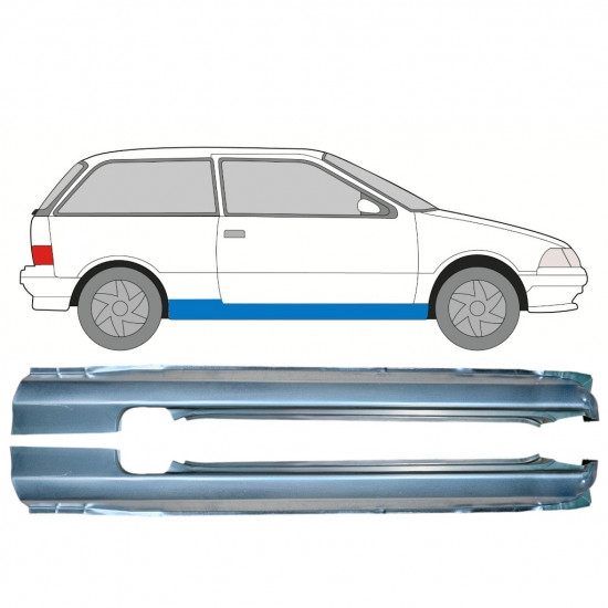 Küszöb javító panel hoz Suzuki Swift 1988-2004 / Bal+Jobb / Készlet 9846