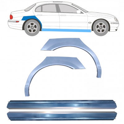 Küszöb és hátsó sárvédő javító panel hoz Jaguar S-Type 1999-2007 / Készlet 12625