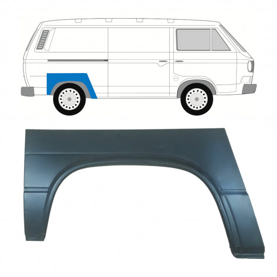 Hátsó sárvédő javító panel hoz VW Transporter T3 1979-1992 / Jobb 8166