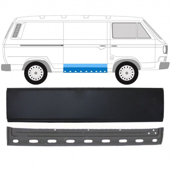 Külső alsó tolóajtó javító panel hoz VW Transporter T3 1979-1992 / Jobb / Készlet 11637