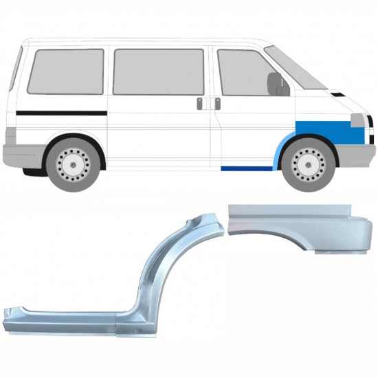 Küszöb és első-hátsó sárvédő javító panel hoz VW Transporter T4 1990- / Jobb / Készlet 10039