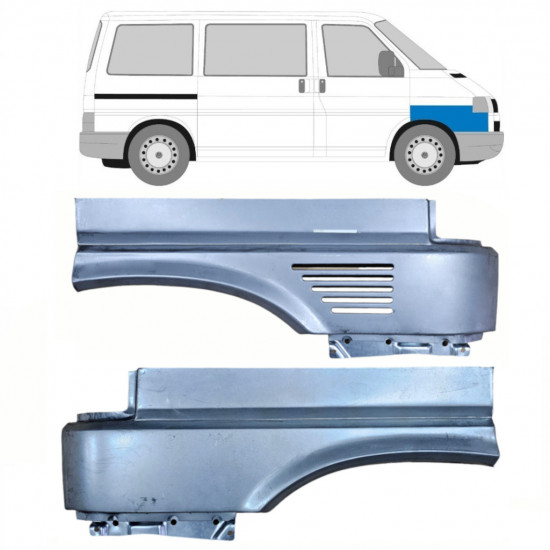 Első sárvédő javító panel hoz VW Transporter T4 1996-2003 / Bal+Jobb / Készlet 10525