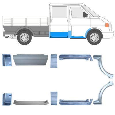 Javító panel készlet hoz Volkswagen Transporter T4 1990-2003 / Bal+Jobb / 16914