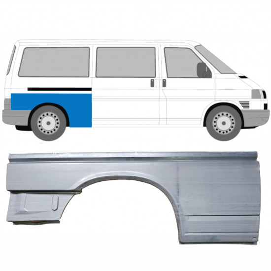 Hátsó sárvédő javító panel hoz VW Transporter T4 1990-2003 / LWB / Jobb 7148