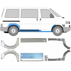 Küszöb + első + hátsó sárvédő javító panel hoz Volkswagen Transporter T4 1990-2003 / Készlet 5983