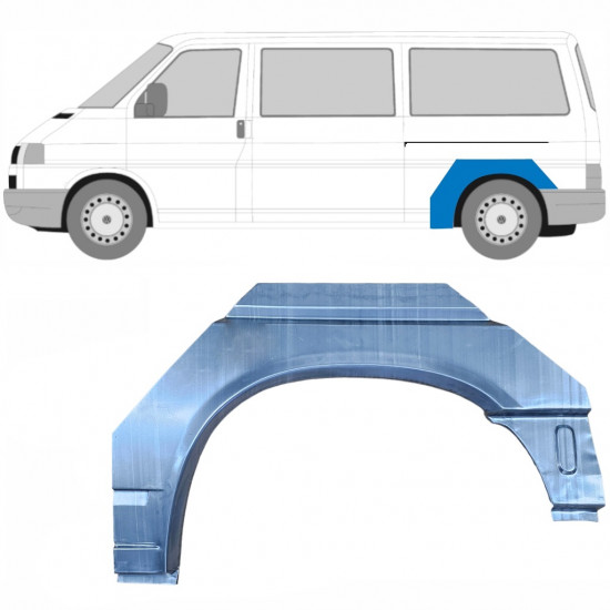 Hátsó sárvédő javító panel hoz VW Transporter T4 1990-2003 / LWB / Bal 5352