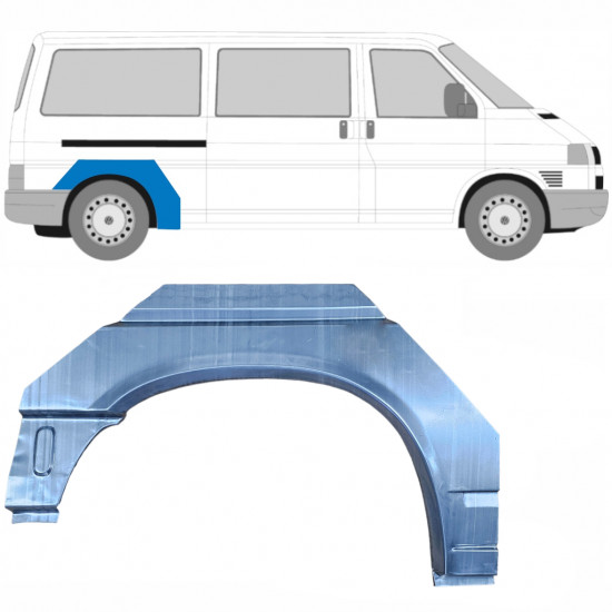 Hátsó sárvédő javító panel hoz VW Transporter T4 1990-2003 / LWB / Jobb 5353