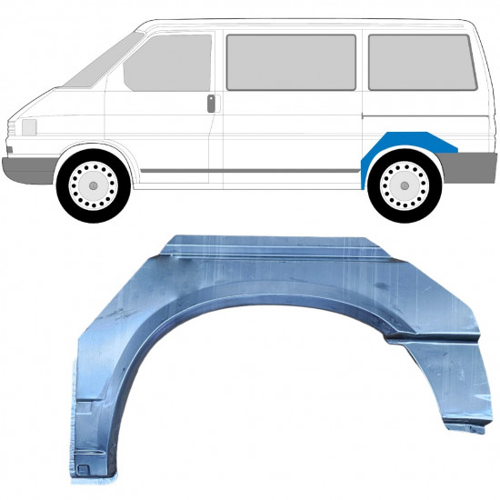 Hátsó sárvédő javító panel hoz VW Transporter T4 1990-2003 / SWB / Bal 5351