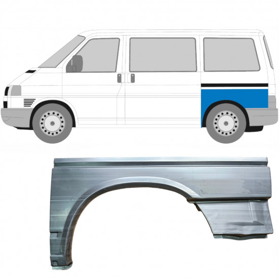 Hátsó sárvédő javító panel hoz VW Transporter T4 1990-2003 / SWB / Bal 5375