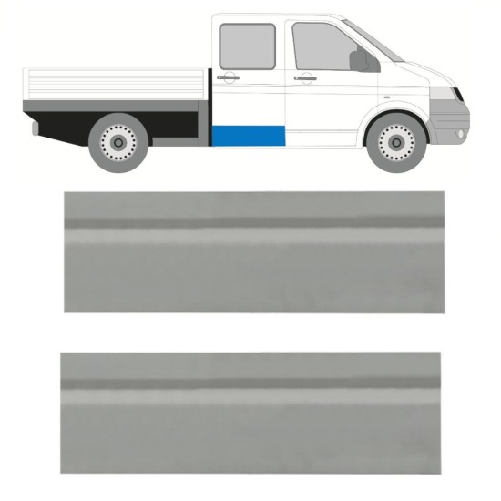 Külső hátsó ajtó javító panel hoz Volkswagen Transporter T5 2003-2015 / Bal = Jobb (szimmetrikus) / Készlet 10265