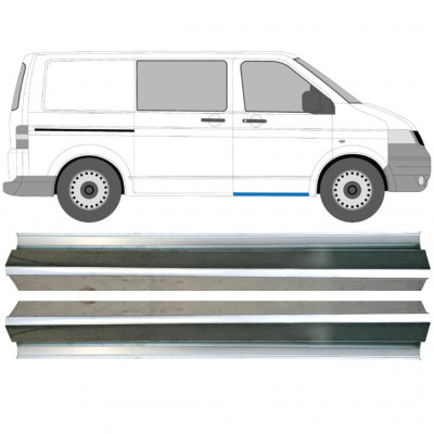 Első ajtó küszöb javító panel hoz VW Transporter T5 2003-2015 / Bal = Jobb (szimmetrikus) / Készlet 9695