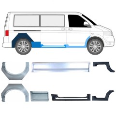 Küszöb és hátsó sárvédő javító panel hoz Volkswagen Transporter T5 2003-2015 / Készlet 11536