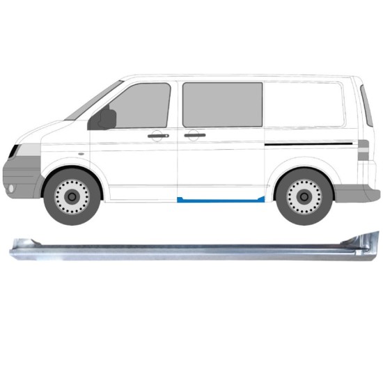 Tolóajtó küszöb javító panel hoz Volkswagen Transporter T5 2003-2015 / Bal 16976