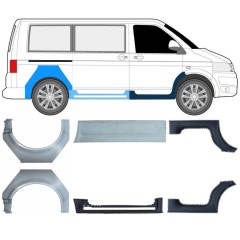 Küszöb és hátsó sárvédő javító panel hoz Volkswagen Transporter T5 2003-2015 / Készlet 11534