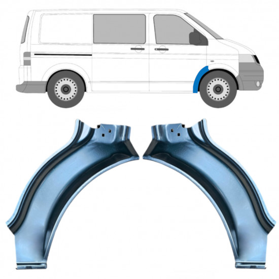 Első sárvédő javító panel hoz Volkswagen Transporter T5 2003-2009 / Készlet 12023