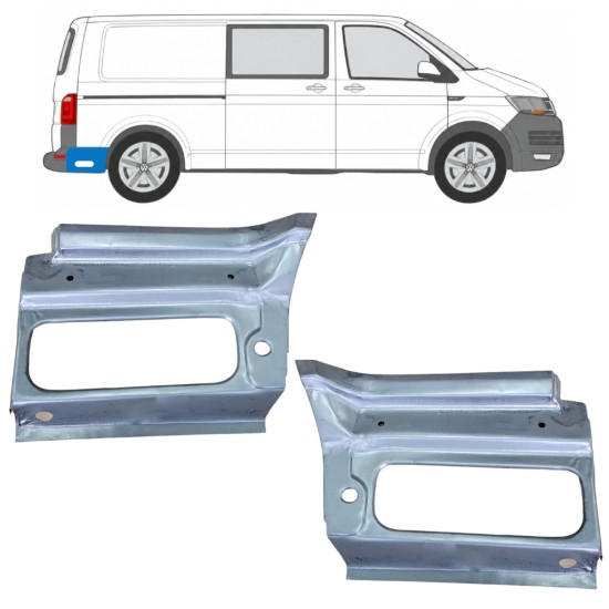 Hátsó sárvédő javító panel hoz Volkswagen Transporter T6 2015-2024 / Bal+Jobb 17191