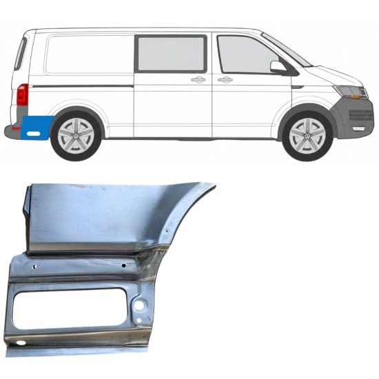 Kerék mögötti hátsó sárvédő javító panel hoz Volkswagen Transporter T6 2015-2024 / Jobb 17200