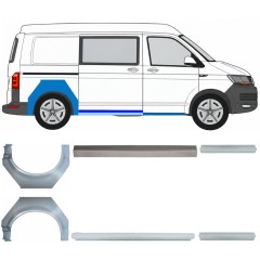 Küszöb és hátsó sárvédő javító panel hoz Volkswagen Transporter T6 2015-2024 17137