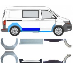 Küszöb és hátsó sárvédő javító panel hoz Volkswagen Transporter T6 2015-2024 17135