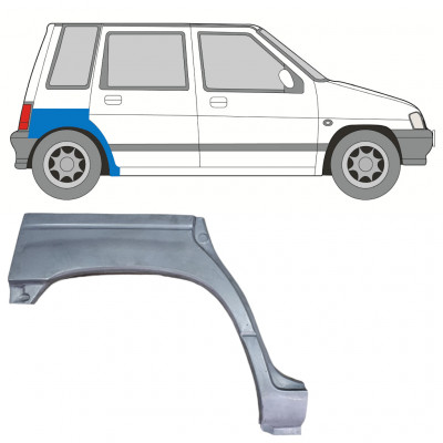 Hátsó sárvédő javító panel hoz Daewoo Tico 1991-2000 / Jobb 12523