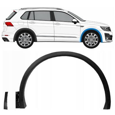Jobb első sárvédő díszléc hoz Volkswagen Tiguan 2016-2020 R-Line / Jobb / Készlet 14848