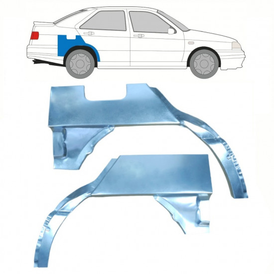 Hátsó sárvédő javító panel hoz Seat Toledo 1991-1999 / Bal+Jobb / Készlet 10804