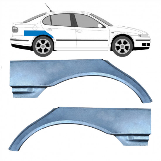 Hátsó sárvédő javító panel hoz Seat Toledo Leon 1999-2006 / Bal+Jobb / Készlet 9227