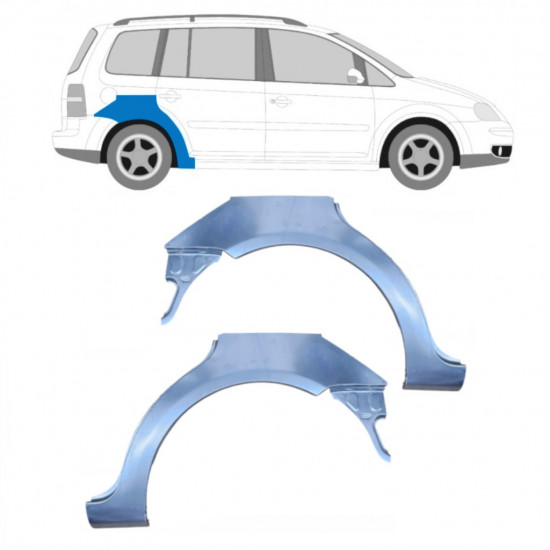 Hátsó sárvédő javító panel hoz VW Touran 2003-2010 / Bal+Jobb / Készlet 10253