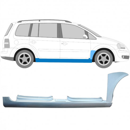 Küszöb és első sárvédő javító panel hoz VW Touran 2003-2010 / Jobb 11164