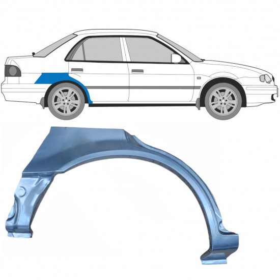 Hátsó sárvédő javító panel hoz Toyota Corolla 1997-2002 / Jobb 9060
