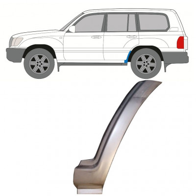 Alsó hátsó sárvédő javító panel hoz Toyota Land Cruiser 1998-2007 / Bal 8985