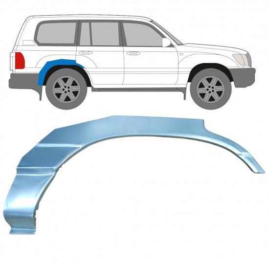 Hátsó sárvédő javító panel hoz Toyota Land Cruiser 1998-2007 / Jobb 8982