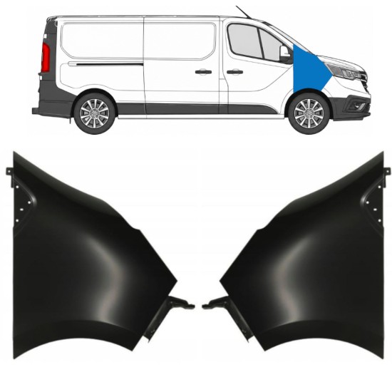 Első sárvédő hoz Renault Trafic 2014- 2021-2026 / Bal+Jobb / Készlet 17106