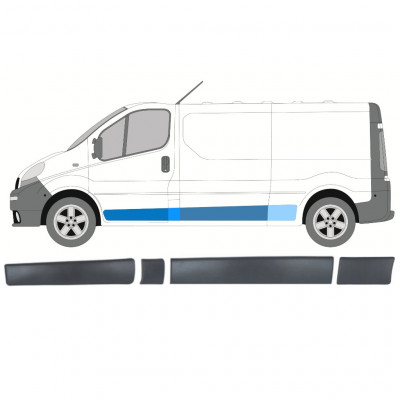 Oldalsó díszítő elemek készlete hoz Renault Trafic Opel Vivaro Primastar 2001-2014 / LWB / Bal /  8572