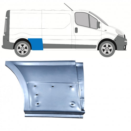 Hátsó sárvédő javító panel hoz Renault Trafic 2001-2014 / LWB / Jobb 8221
