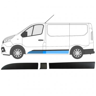 Oldalsó díszítő elemek készlete hoz Renault Trafic Opel Vivaro Talento 2014- / SWB / Bal /  8568