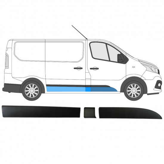 Oldalsó díszítő elemek készlete hoz Renault Trafic Opel Vivaro Talento 2014- / SWB / Jobb /  8567