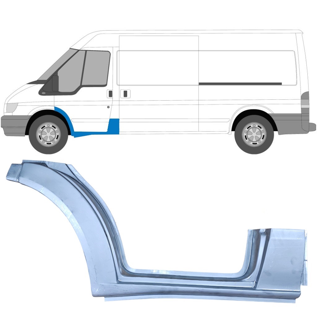 Küszöb És Első Sárvédő Javító Panel Hoz Ford Transit 2000-2013 / Bal 9078