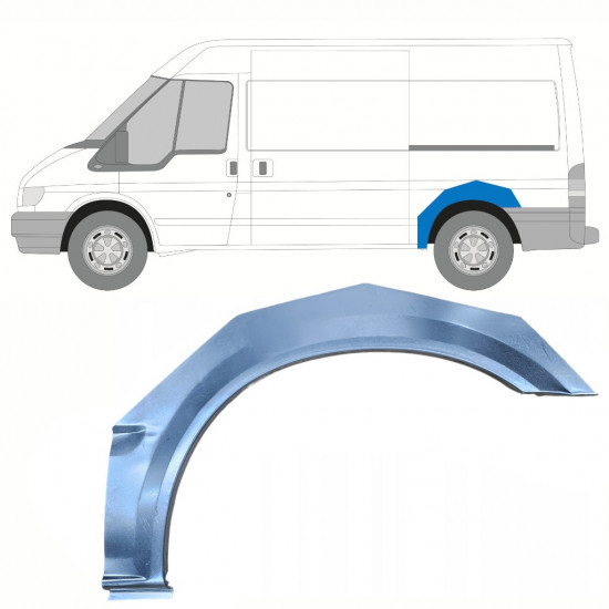 Hátsó sárvédő javító panel hoz Ford Transit 2000-2013 / Bal 9139