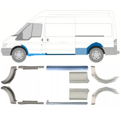 Küszöb és hátsó sárvédő javító panel hoz Ford Transit 2000-2013 / Készlet 12677