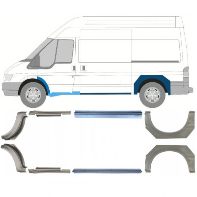 Küszöb és hátsó sárvédő javító panel hoz Ford Transit 2000-2013  / MWB / Készlet 12675